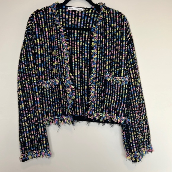 Zara Sweaters - Zara multi color knit cardigan jacket size Medium